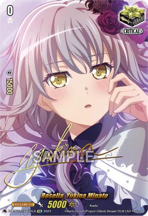 Roselia, Yukina Minato (EX) (Foil) - DZ-BT03/EX16EN-S - Extra Rare (Signature)