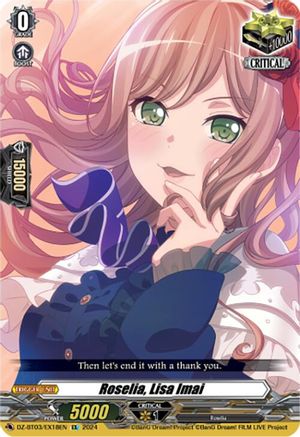 Roselia, Lisa Imai (EX) - DZ-BT03/EX18EN - Extra Rare
