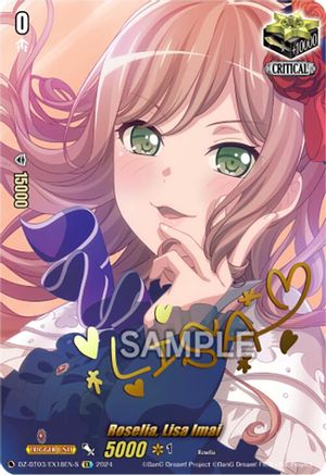 Roselia, Lisa Imai (EX) (Foil) - DZ-BT03/EX18EN-S - Extra Rare (Signature)