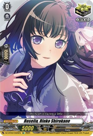 Roselia, Rinko Shirokane (EX) - DZ-BT03/EX20EN - Extra Rare