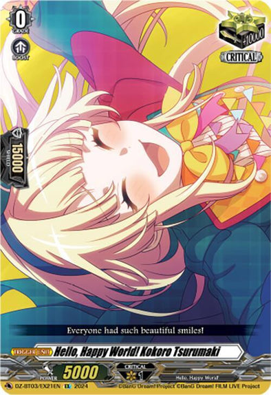 Hello, Happy World! Kokoro Tsurumaki (EX) - DZ-BT03/EX21EN - Extra Rare