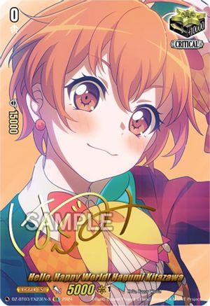 Hello, Happy World! Hagumi Kitazawa (EX) (Foil) - DZ-BT03/EX23EN-S - Extra Rare (Signature)