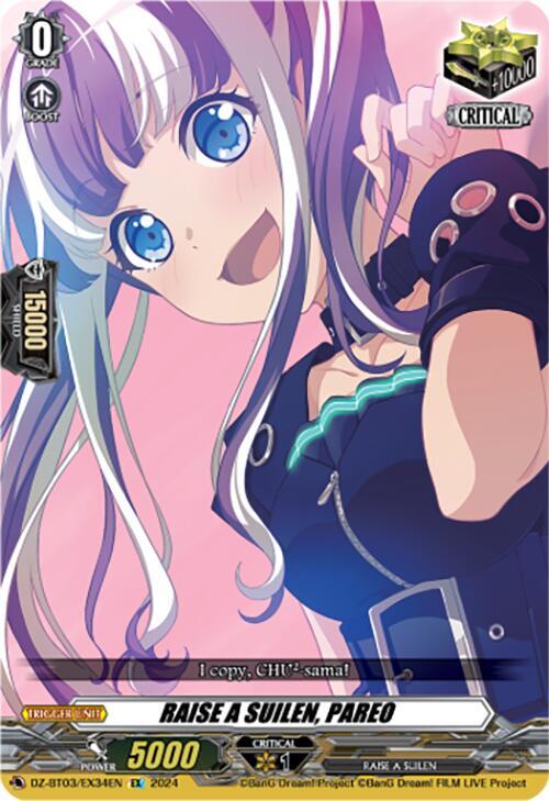 RAISE A SUILEN, PAREO (EX) - DZ-BT03/EX34EN - Extra Rare