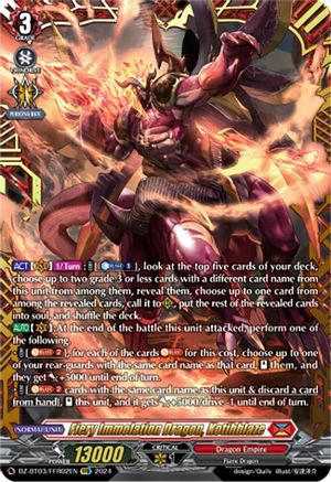 Fiery Immolation Dragon, Kotihblaze (FFR) - DZ-BT03/FFR02EN - Double Frame Rare