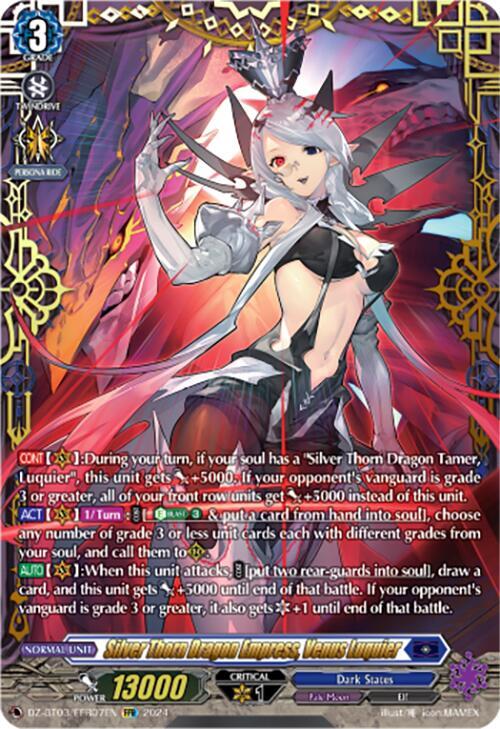 Silver Thorn Dragon Empress, Venus Luquier (FFR) - DZ-BT03/FFR07EN - Double Frame Rare