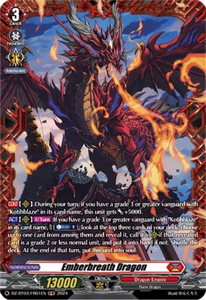 Emberbreath Dragon (FR) - DZ-BT03/FR01EN - Frame Rare