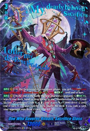 One Who Governs Rituals, Sacrifice Glass (SEC) - DZ-BT03/SEC02EN - Secret Rare
