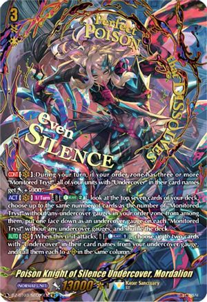 Poison Knight of Silence Undercover, Mordalion (SEC) - DZ-BT03/SEC06EN - Secret Rare