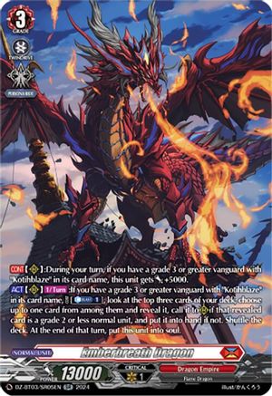 Emberbreath Dragon (SR) - DZ-BT03/SR05EN - Silver Rare