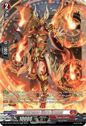 Laurence Glare Dragon (SR) - DZ-BT03/SR07EN - Silver Rare