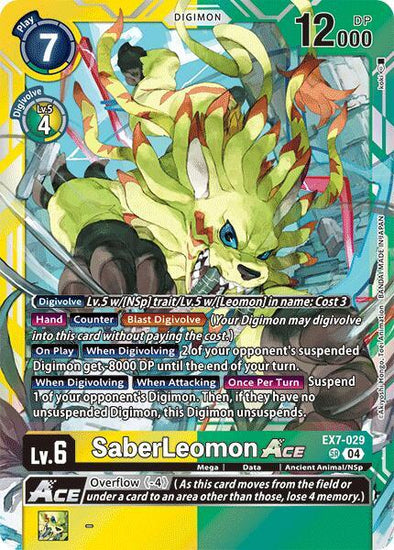 SaberLeomon ACE - EX7-029 - Super Rare