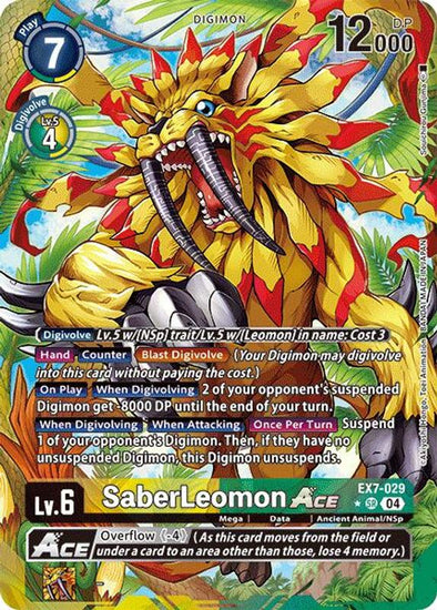 SaberLeomon ACE (Alternate Art) - EX7-029 - Super Rare