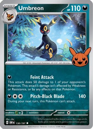 Umbreon - 130/197 - Uncommon (Trick or Trade BOOster Bundle)