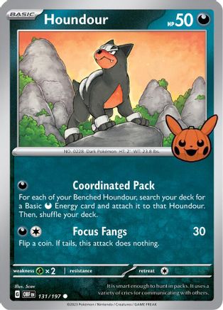 Houndour - 131/197 - Common (Trick or Trade BOOster Bundle)