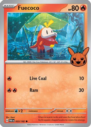 Fuecoco - 023/182 - Common (Trick or Trade BOOster Bundle)