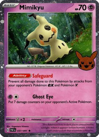 Mimikyu - 037/091 - Holo Rare (Trick or Trade BOOster Bundle)