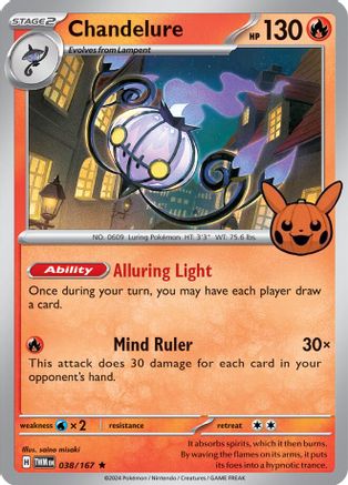 Chandelure - 038/167 - Rare (Trick or Trade BOOster Bundle)