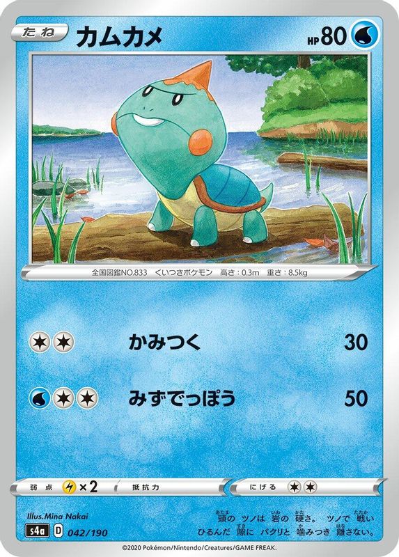 Chewtle (Japanese) - 042/190 - No Rarity