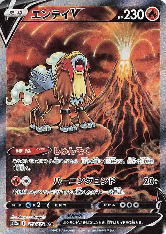 Entei V (Japanese) - 213/172 - Special Art Rare