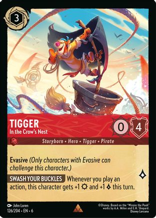 Tigger (In the Crow's Nest) - 126/204 - Rare