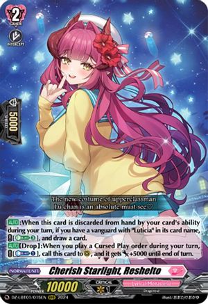 Cherish Starlight, Reshelto - DZ-LBT01/015EN - Triple Rare