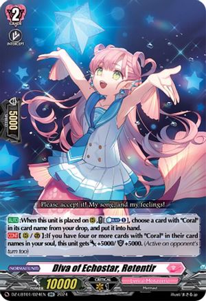 Diva of Echostar, Retentir - DZ-LBT01/024EN - Double Rare