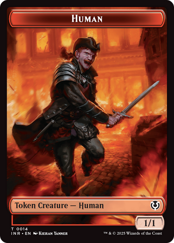 Human (014) Token // Chandra, Dressed to Kill Emblem (TINR)