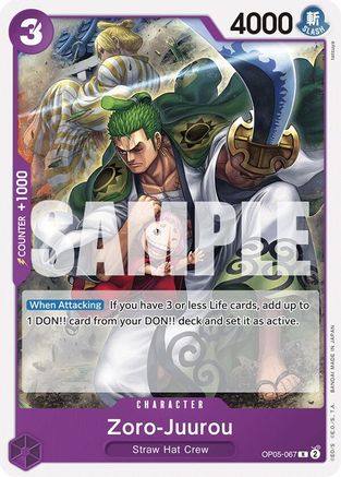 Zoro-Juurou (ST18) (Non Foil) - OP05-067 - Rare