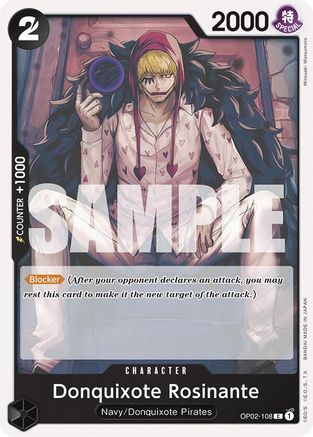 Donquixote Rosinante (Reprint) - OP02-108 - Common (No Pencil Mark)