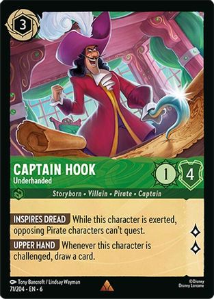 Captain Hook (Underhanded) - 71/204 - Rare