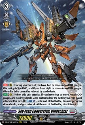 Sky-leap Conversion, Vindschtar - DZ-BT04/007EN - Triple Rare