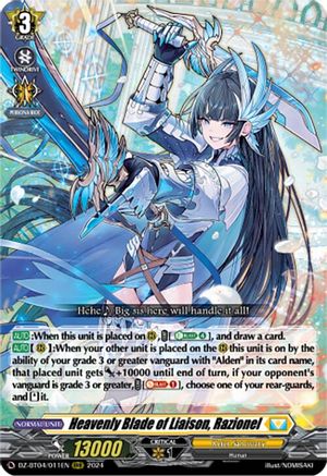 Heavenly Blade of Liaison, Razionel - DZ-BT04/011EN - Triple Rare