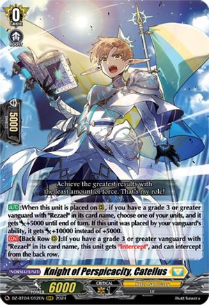 Knight of Perspicacity, Catellus - DZ-BT04/012EN - Triple Rare