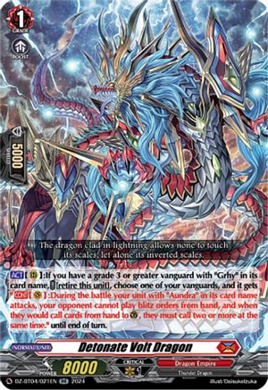 Detonate Volt Dragon - DZ-BT04/021EN - Double Rare