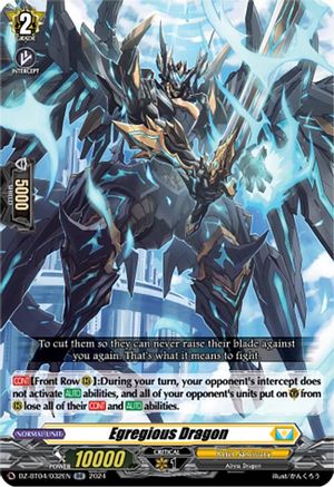 Egregious Dragon - DZ-BT04/032EN - Double Rare