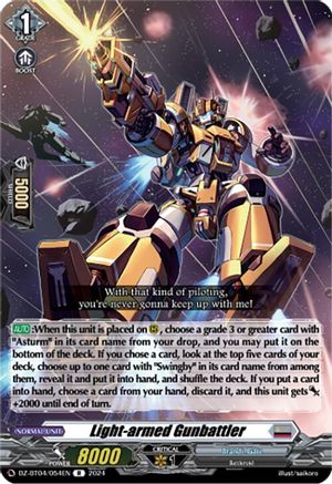 Light-armed Gunbattler - DZ-BT04/054EN - Rare