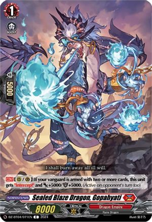 Sealed Blaze Dragon, Gopahyati - DZ-BT04/071EN - Common