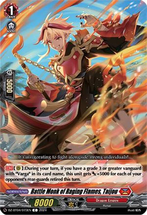 Battle Monk of Raging Flames, Taijou - DZ-BT04/073EN - Common