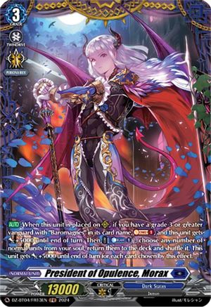 President of Opulence, Morax (FR) - DZ-BT04/FR13EN - Frame Rare