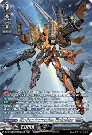 Sky-leap Conversion, Vindschtar (SR) - DZ-BT04/SR15EN - Silver Rare