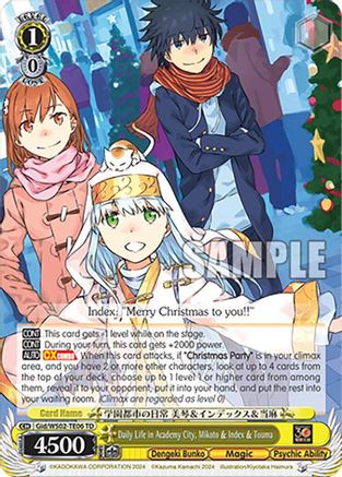 Daily Life in Academy City, Mikoto & Index & Touma - Gid/WS02-TE06TD - Trial Deck