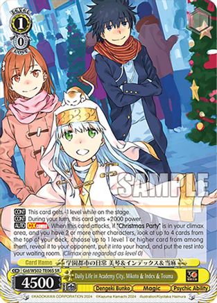 Daily Life in Academy City, Mikoto & Index & Touma (SR) - Gid/WS02-TE06SSR - Super Rare
