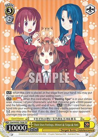 Their Own Feelings, Minori & Taiga & Ami - Gtd/WS02-TE08TD - Trial Deck