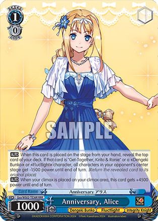 Anniversary, Alice (RRR) - Gso/WS02-TE36RRRR - Triple Rare