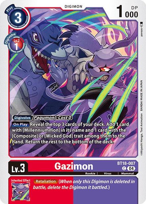 Gazimon - BT18-007 - Common