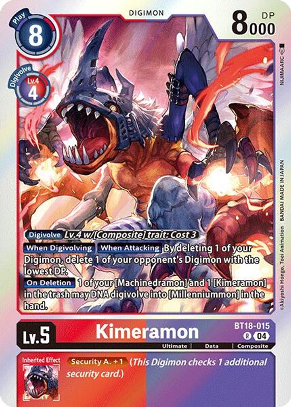 Kimeramon - BT18-015 - BT18-015 - Rare