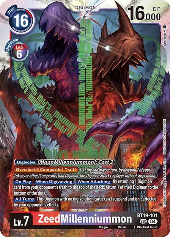 ZeedMillenniummon - BT19-101 - Secret Rare