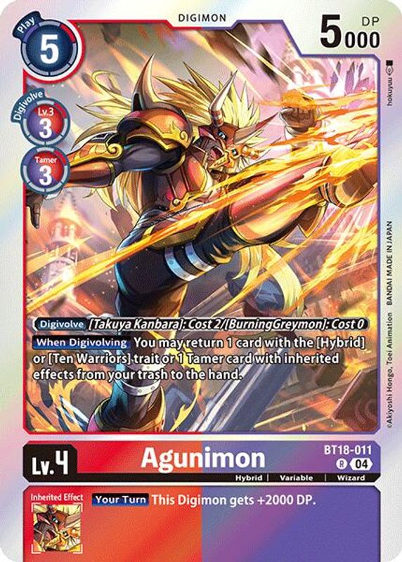 Agunimon - BT18-011 - Rare