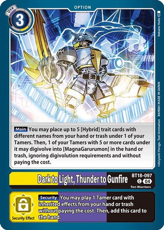 Dark to Light, Thunder to Gunfire - BT18-097 - Common