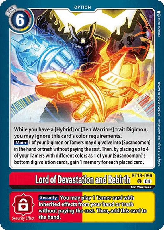 Lord of Devastation and Rebirth - BT18-096 - Uncommon